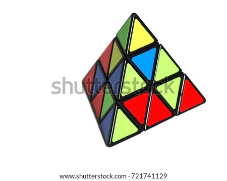 Triangular rubik`s cube
Rubik`s cube in a shape of a pyramid isolated on white background Royalty-Free Stock Photo #721741129