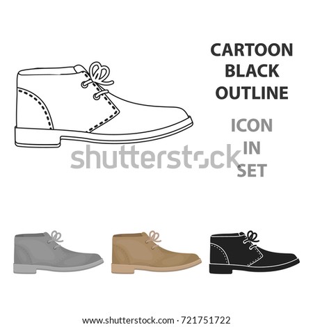 Oxfords icon in cartoon style isolated on white background. Shoes symbol stock vector illustration.