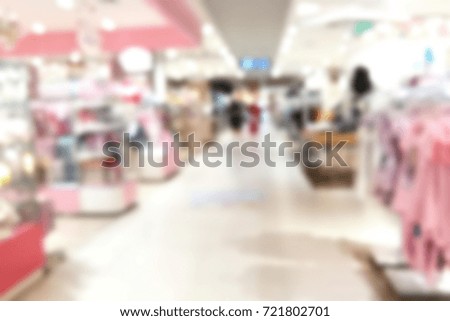 Blurred image of shopping mall. interior