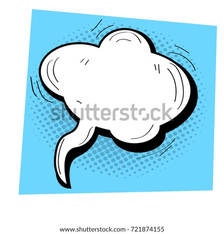 Isolated comic speech bubble on a colored background, Vector illustration
