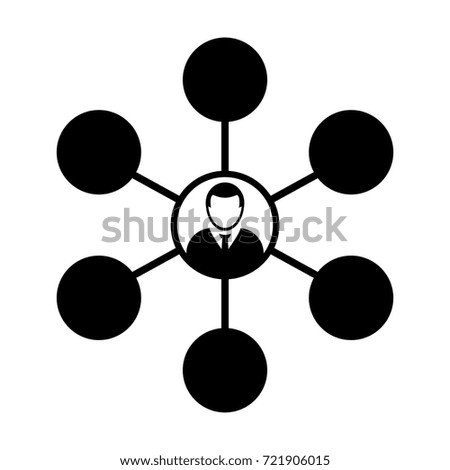 Social Network Icon Vector Person Male Symbol for Multiple Sharing Connection for Business and Teamwork in Flat icon Glyph Pictogram illustration
