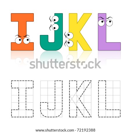 colouring number and alphabet