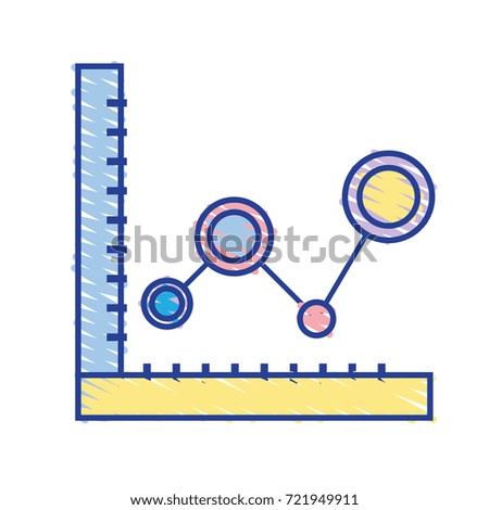 statistics graphic diagram with data line