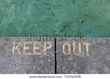 Keep out of the water