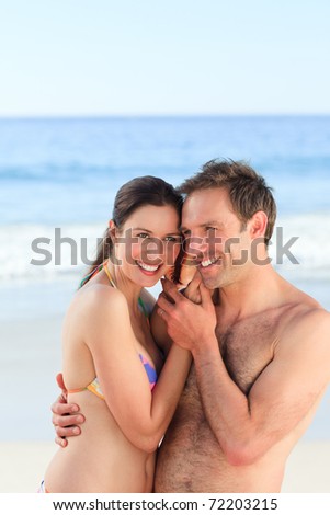 Couple listening to their shell