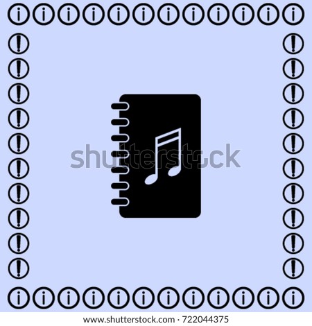 Pad with note vector icon