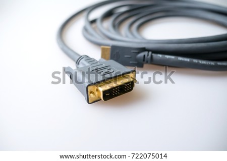 DVI port convert to HDMI port cable, Convert concept.
