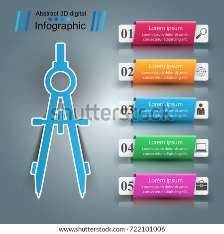 Devider business paper infographic. Vector eps 10
