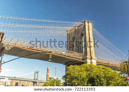 Beautiful view of Brooklyn Bridge.