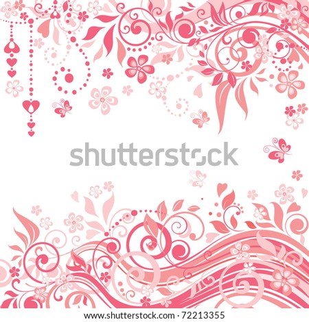 Beautiful greeting pink background