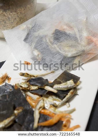 Dried seafood, dried anchovies, and kelp,Powder for soup
