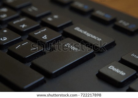 Computer Keyboard Keys. Key Enter