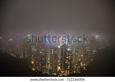 Night view from Victoria Peak, Hong Kong