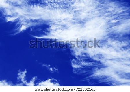 Blue sky with white cloud.