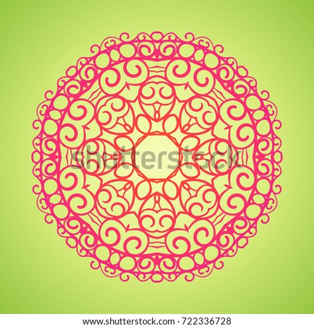 Vector vintage Mandala sign frame. Vintage decorative elements. Oriental pattern, vector illustration. Islam, Arabic, Indian, turkish, pakistan, chinese, ottoman motif