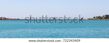 Sea summer panorama in Bulgaria. Travel destination, best place to visit in Europe.