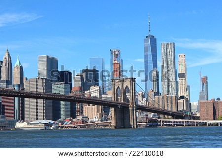Brooklyn Bridge New York City Skyline