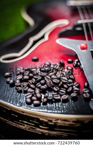 Coffee and guitar Royalty-Free Stock Photo #722439760