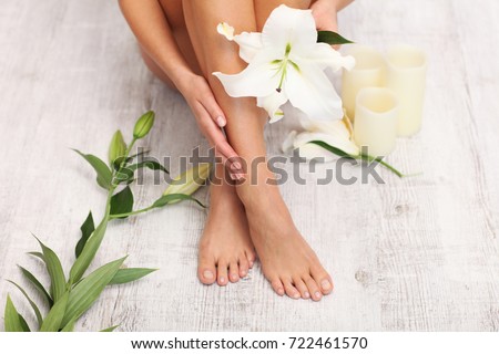 Spa. Pedicure and manicure. Beauty treatments for hands and nails.