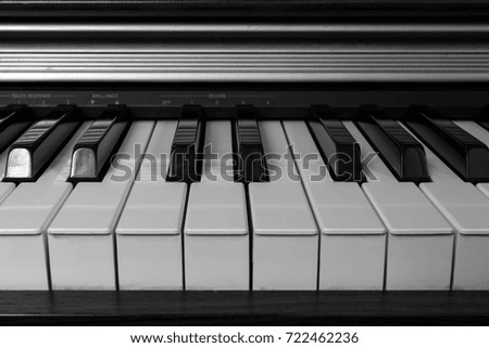 Piano keys close-up