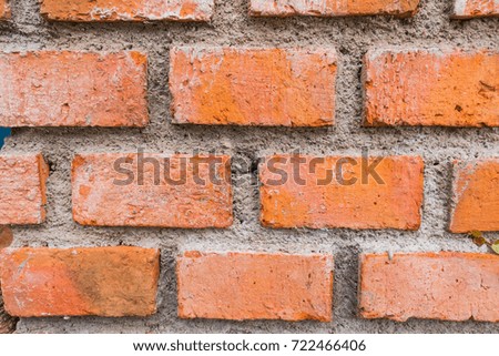 Orange Brick wall for wallpaper.  surface, texture .