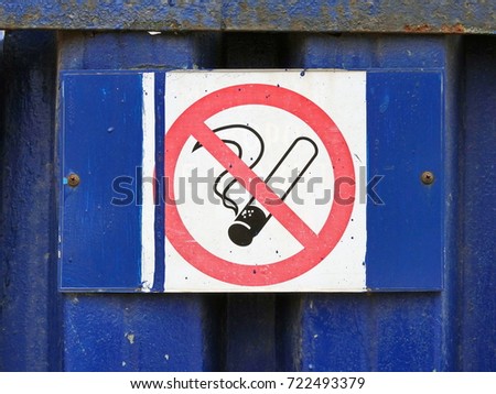 Sign - do not smoke.