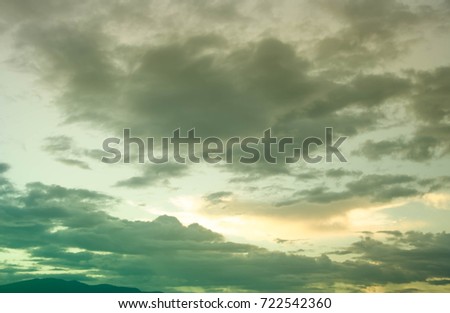 colorful cloud sky before rain coming, sky background