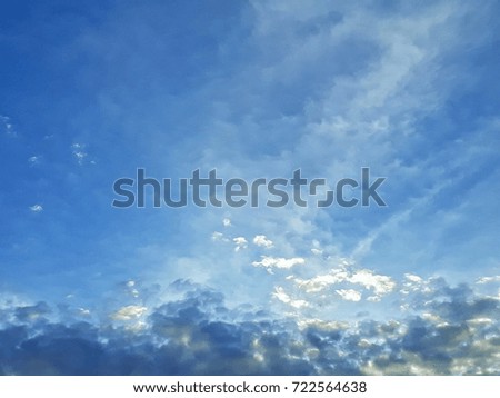 Cloud and blue sky background in sunshine day.