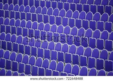 grandstand in blue at the stadium