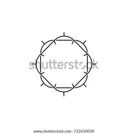 Crown of thorns icon on white background