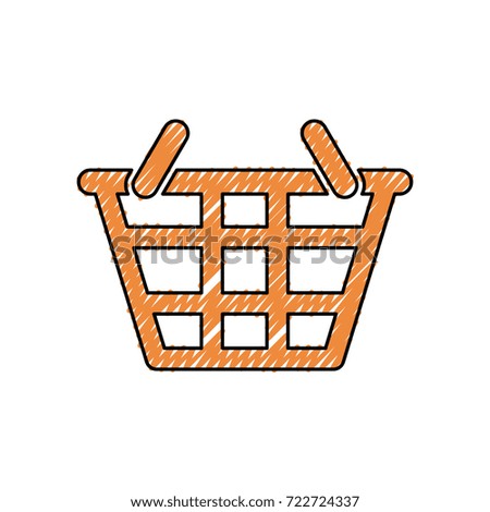basket sign doodle vector illustration