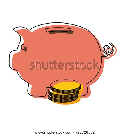 piggy bank  vector illustration