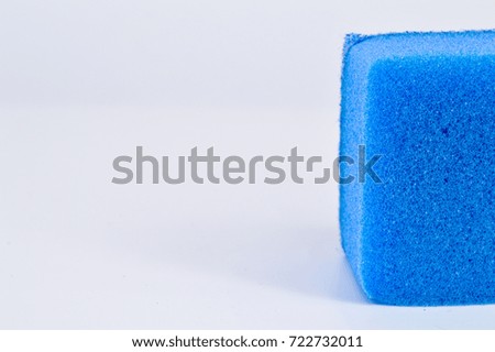  Sponges for dishwashing on a white background.Selective focus.
