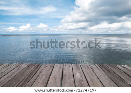 Dock at Beautiful Sea Royalty-Free Stock Photo #722747197