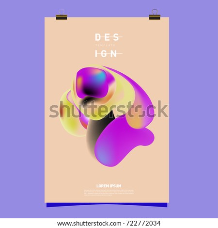 Abstract Liquid color covers set. Fluid shapes composition. Futuristic design posters. Vector layout design template.