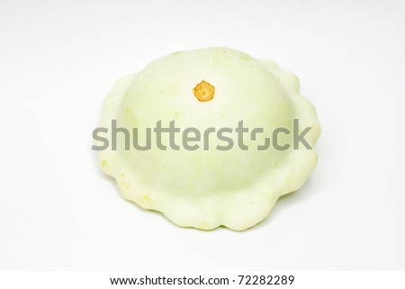 Scallop squash on white background Royalty-Free Stock Photo #72282289