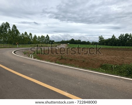 Roads and rice fields