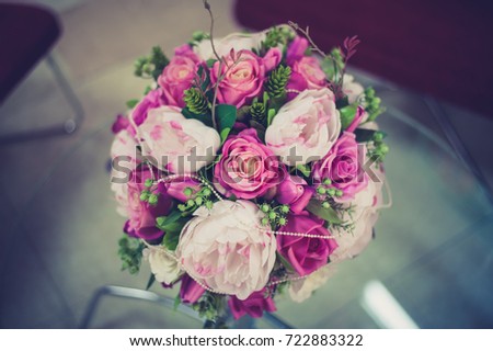 The colorful vintage style flower