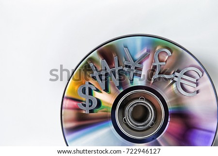 Currency symbols with CD/DVD