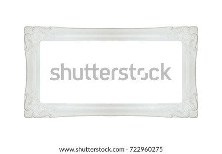 white frame isolted on white background.