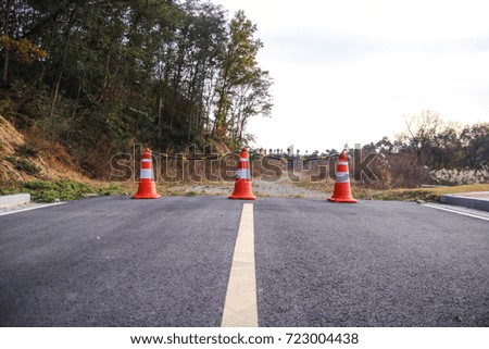 rubbercone on the road