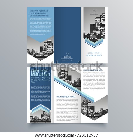 Brochure design, brochure template, creative tri-fold, trend brochure Royalty-Free Stock Photo #723112957