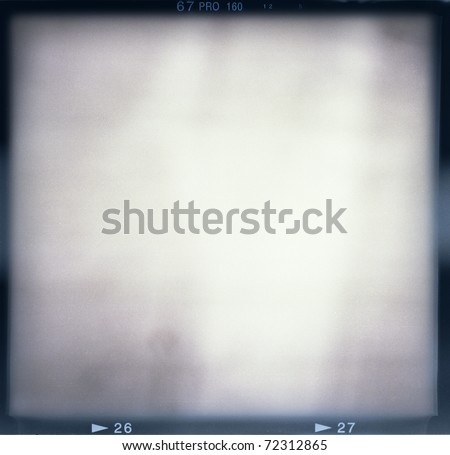 Blank medium format (6x6) film frame with abstract monochrome filling
