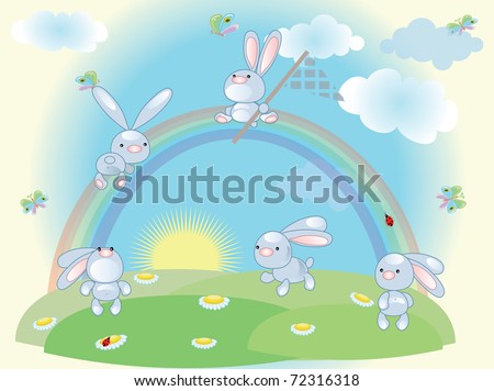 Rabbits at the meadow