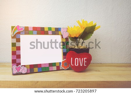 Picture Frame and sunflower for Home Decoration