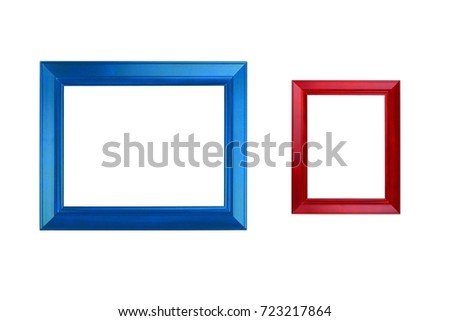 Colorful photo frame isolate on the background