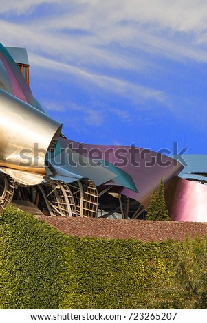 Wineries of the Marques-Riscal, Rioja-Spain-Europe Royalty-Free Stock Photo #723265207