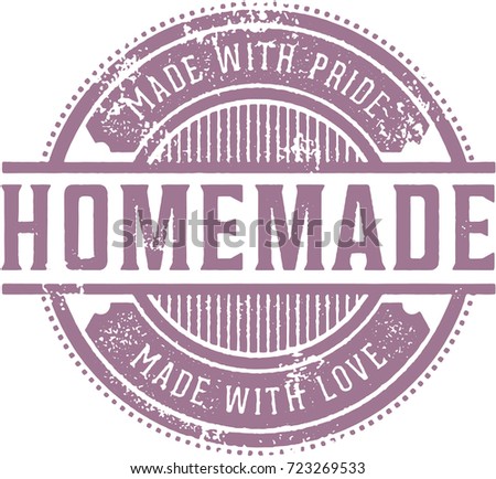 Vintage Style Homemade Product Label Royalty-Free Stock Photo #723269533