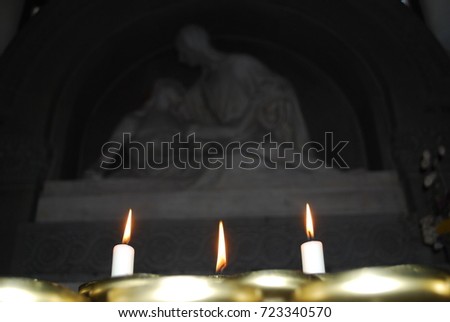Candles In Church Burning