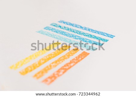 Close up of pastel chalk powdered pigment, over white background